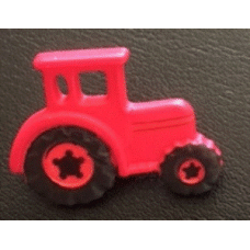 Knapp traktor röd