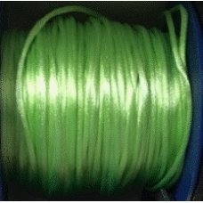 Satinsnöre 2mm gulgrön