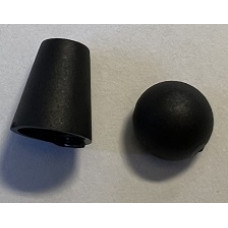 Snörstopp med lock svart