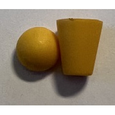 Snörstopp med lock mörk gul