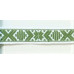 Leksandsband 15mm vit/grön