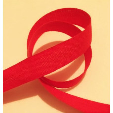 Bomullsband 13 mm röd