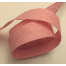 Bomullsband 13 mm rosa