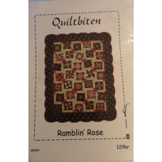 Symönster quilt täcke "Ramblin Rose"