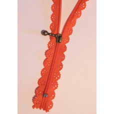 Spetsdragkedja, 30cm, orange